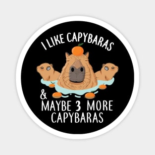 I like Capybaras and maybe 3 people Funny Baby Capybara Magnet